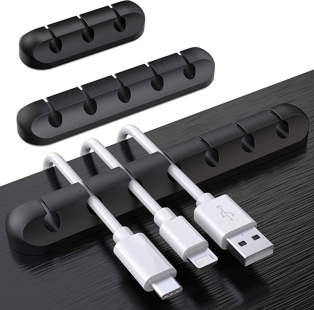 Cable Holder Clips, 3-Pack Cable Management Cord Organizer Clips Silicone Self Adhesive for Desktop USB Charging