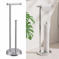 Toilet Paper Holder Stand Bathroom Free Standing Polished Chrome