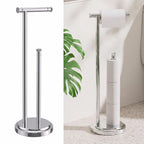 Toilet Paper Holder Stand Bathroom Free Standing Polished Chrome