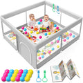 Baby Playpen with Mat, 50x50 Inch Playpen with Mat Waterproof for Babies and Toddlers Play Pen Playards Safety Gate