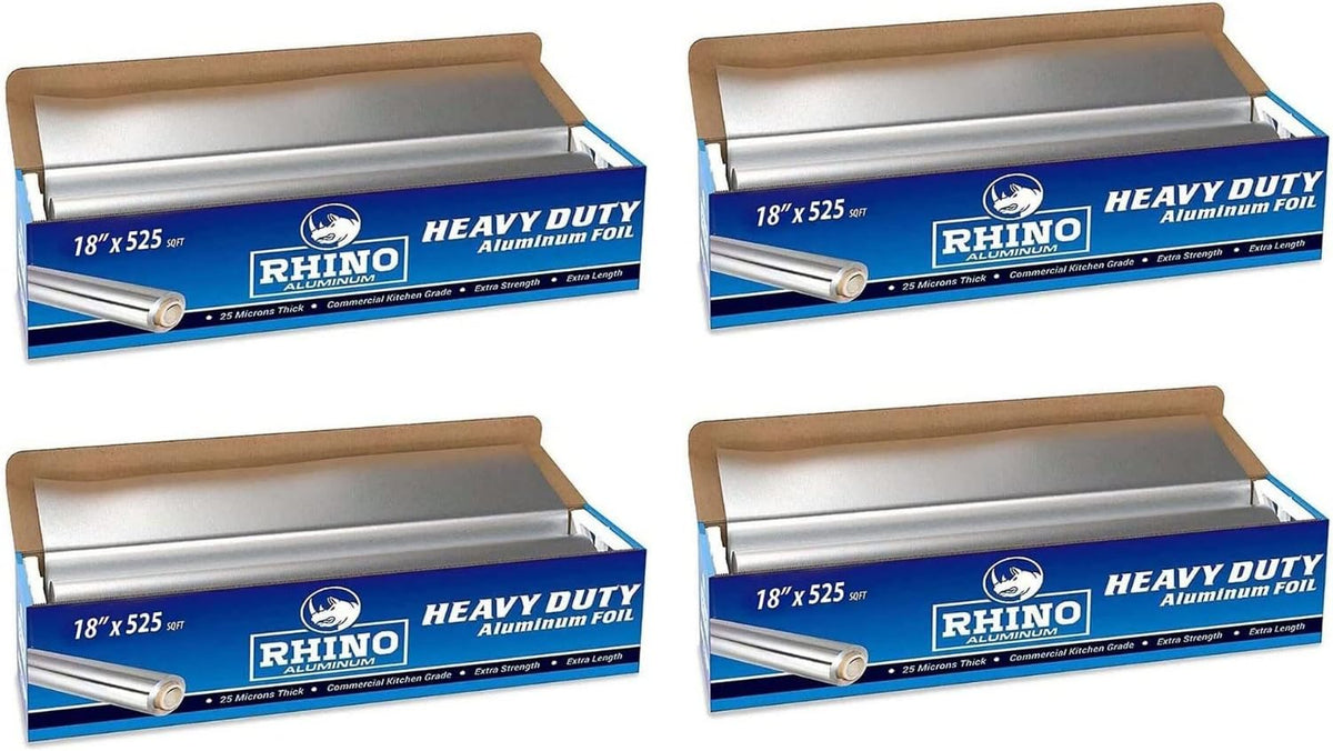 Heavy Duty Aluminum Foil, 18 in x 525 sf Roll, 4 Pack