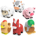 Barnyard Mold Free Bath Toys, 6 Pack | Sealed, No Hole Bath Toys Design Keeps Moisture Out | Soft, Squeezable & Float