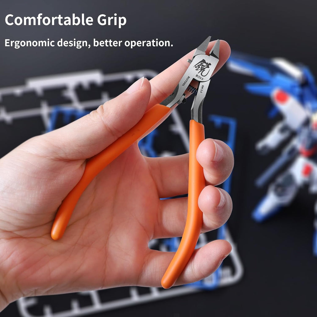 Model Nippers for Advancers, Single Blade Sprue Cutter for Gunpla | Ultra-Thin Single-Edge Blade, 4.7" Gundam Nipper