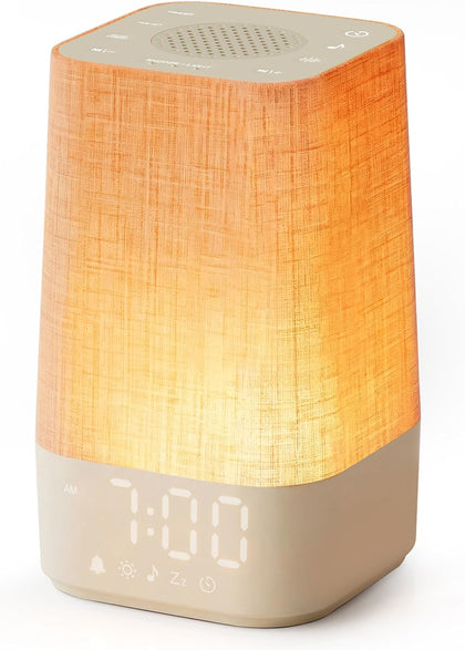 Sunrise Alarm Clock with Sound Machine, Gentle Wake Up Light for Bedroom | 10-60 Mins Gradual Light, 30 Soothing