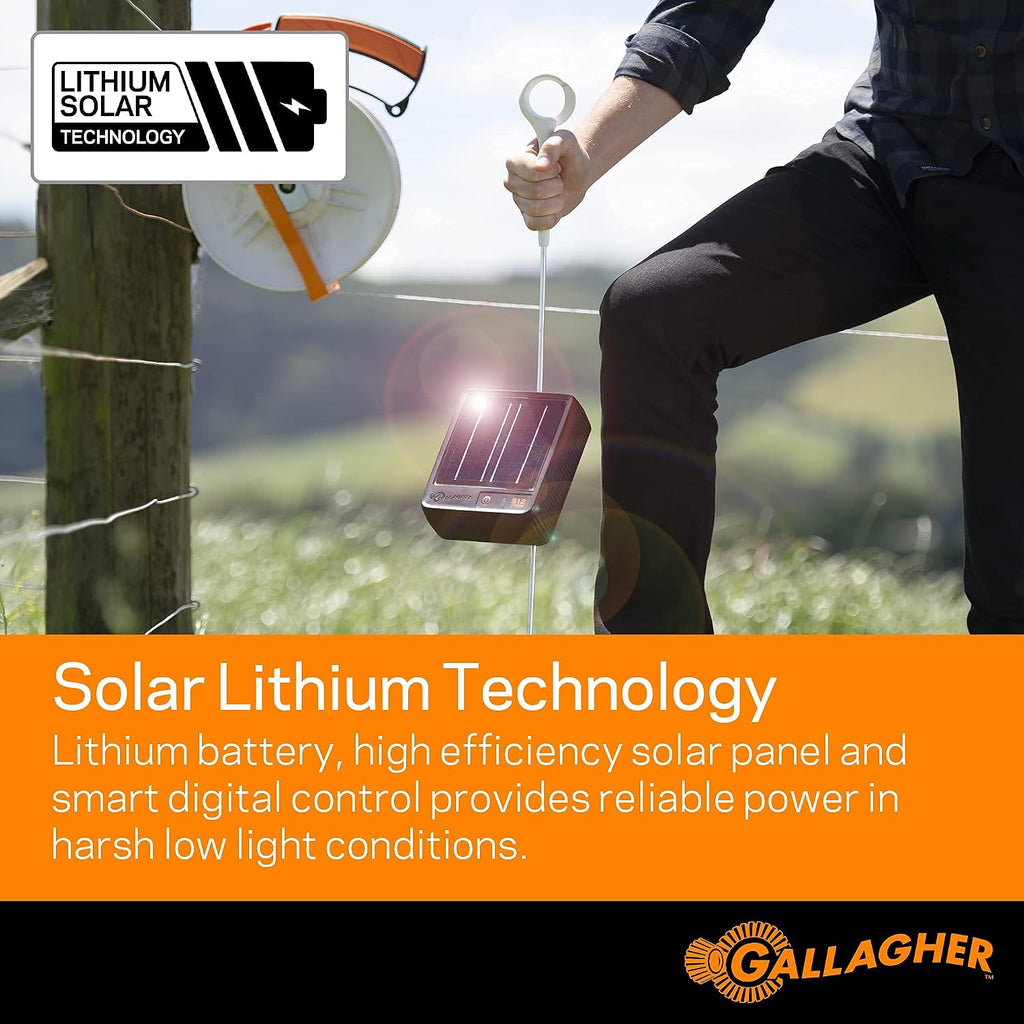 S12 Solar Fence Charger | Solar Electric Fence Energizer | 4 Miles of Protection | For Livestock, Goats, and Small