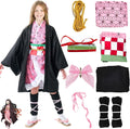 Kamado Anime Cosplay Costume Kimono Outfit, Anime Costume Kids Halloween Costume, Halloween Costume for Boys Girls