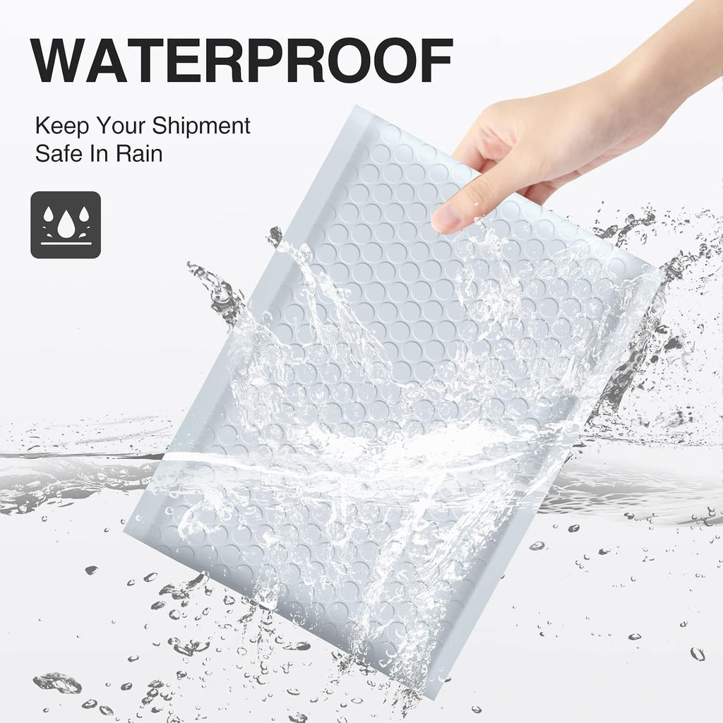 Bubble Mailers 8.5x12" 25 Pack Usable Size 8.5x11" White Shipping Bag