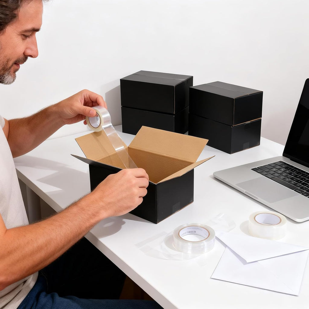 Black Shipping Boxes 6x4x4, 30 Pack Small Mailer & Packaging Boxes for Small Business, Heavy Duty Corrugated