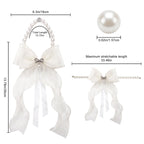 Pearl Bow Magnetic Curtain Tiebacks for Home Decor (2, White)