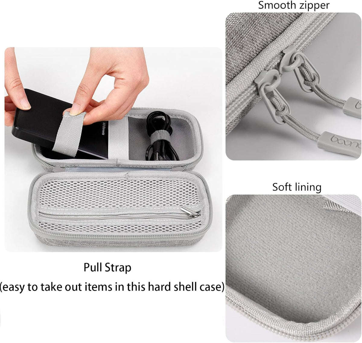 Diabetes Travel Case EVA Hard Shell Diabetic Supplies Bag Organizer for Blood Sugar Testing Kit, Glucose Monitor Kit
