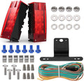 12V LED Low Profile Submersible Rectangular Trailer Light Kit Tail Stop Turn Running Lights for Boat Trailer Truck