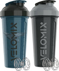 2 Pack 28oz Protein Shaker Bottle for Protein Mixes, ColorBurst | 2x Wire Whisk, Leak Proof Shaker Cups for Protein