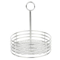 G.E.T. Stainless Steel Round Condiment Caddy - Table Caddies Collection, 7.5