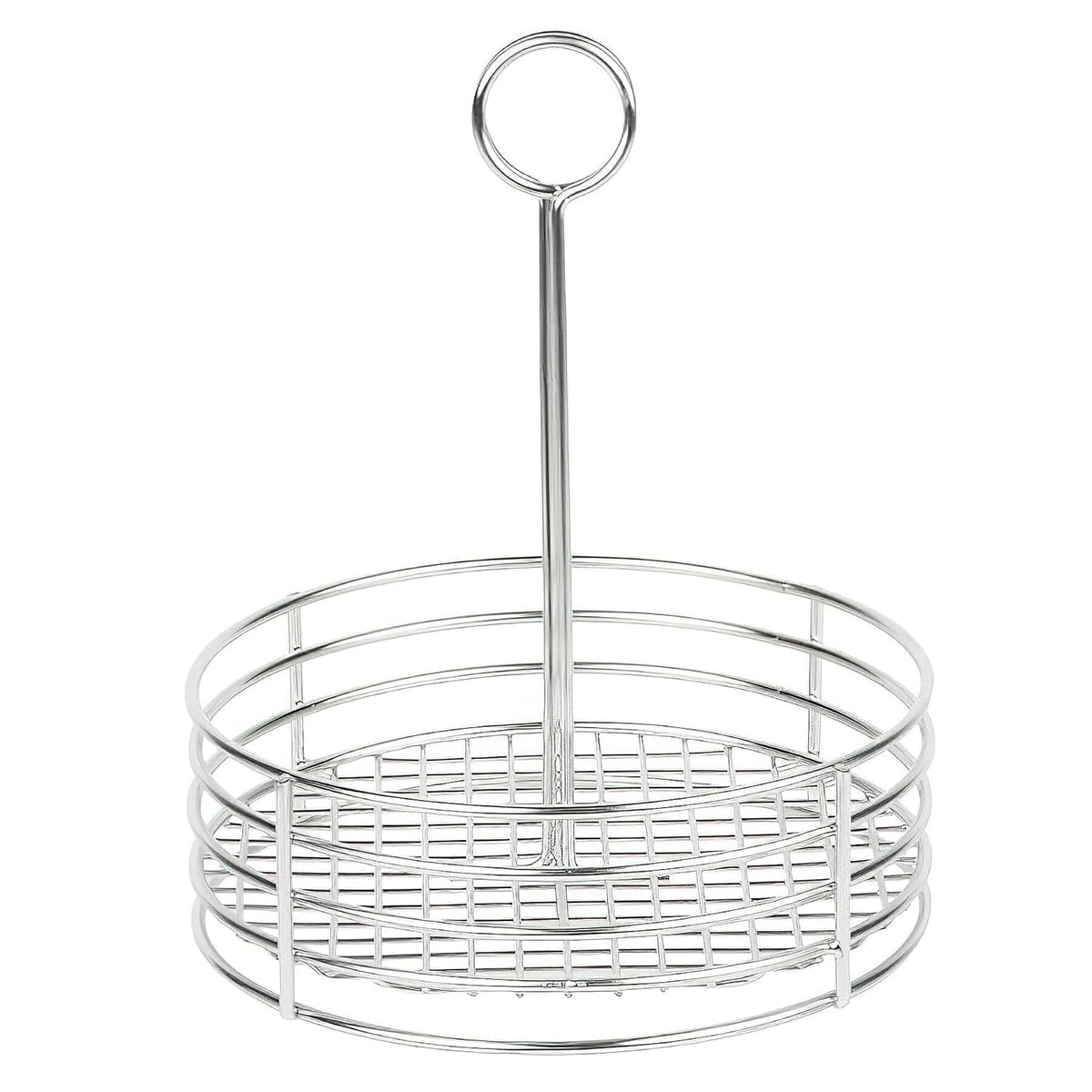 G.E.T. Stainless Steel Round Condiment Caddy - Table Caddies Collection, 7.5