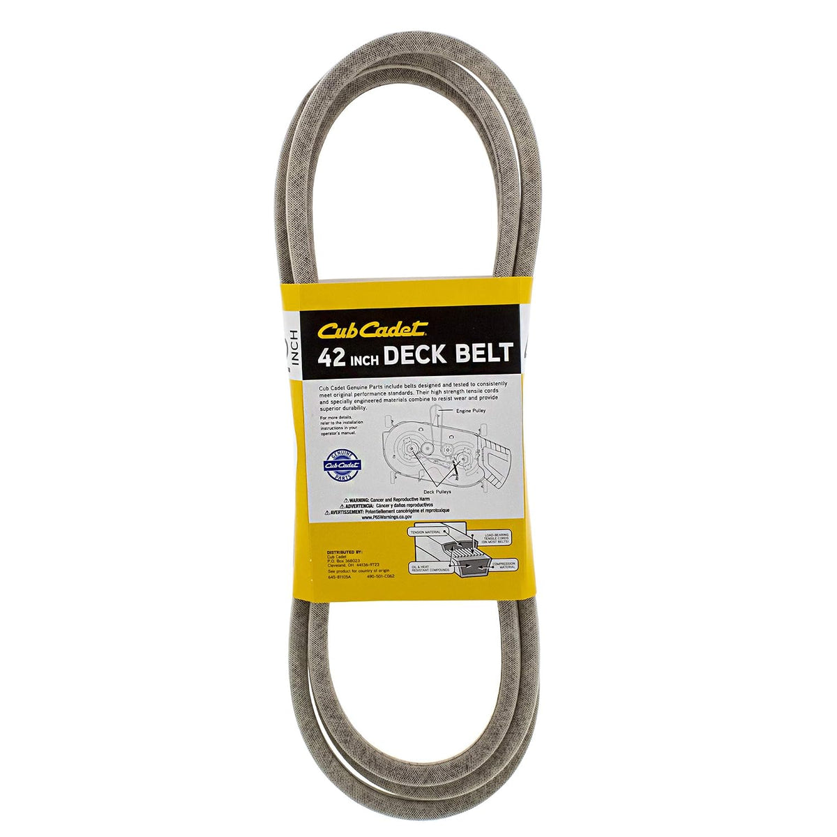 CUB CADET 490-501-C062 Drive Belt 42" Deck 954-05021 754-05021