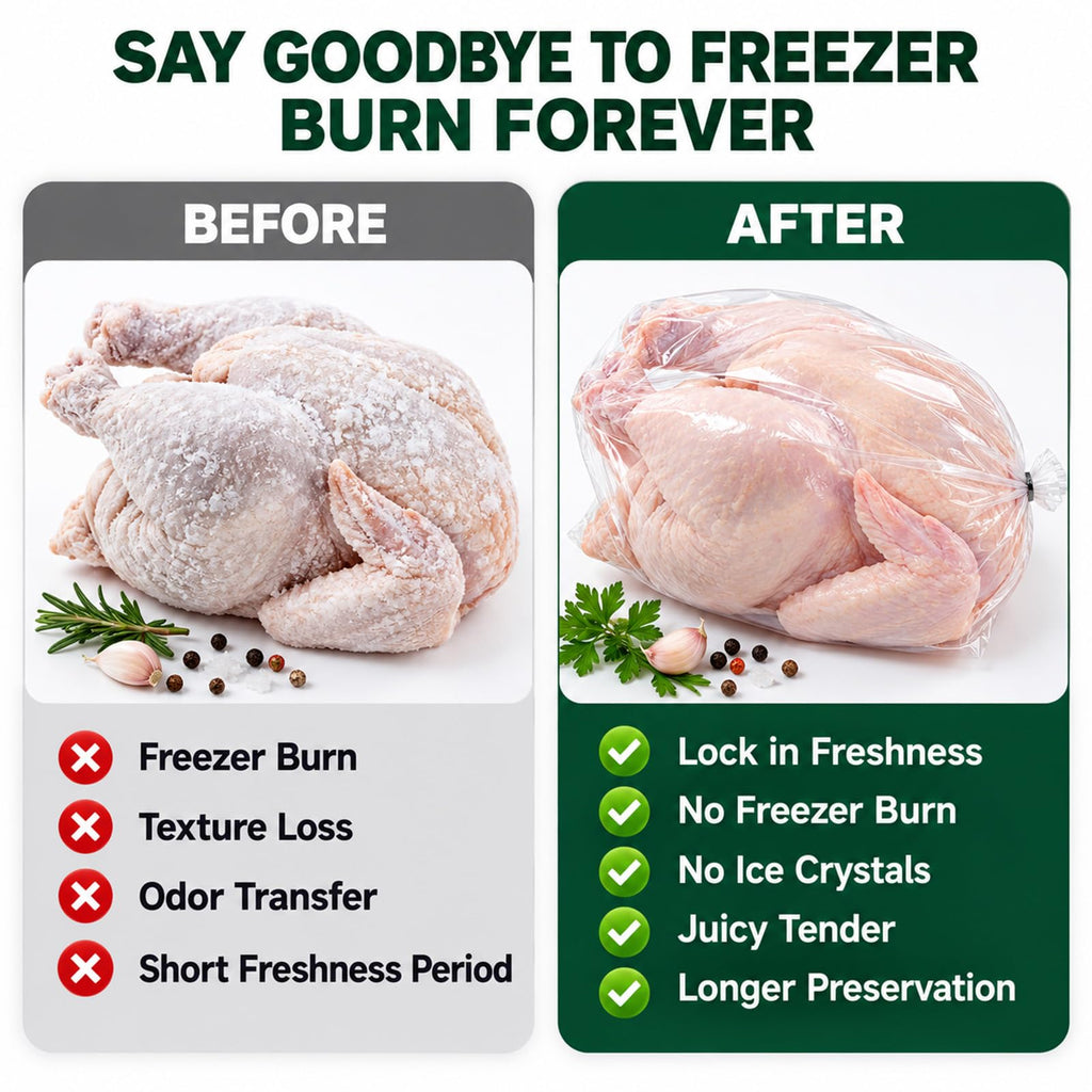 18"x32" Extra Large Turkey Shrink Bag for Freezer, 4.3 Mil, 15pcs
