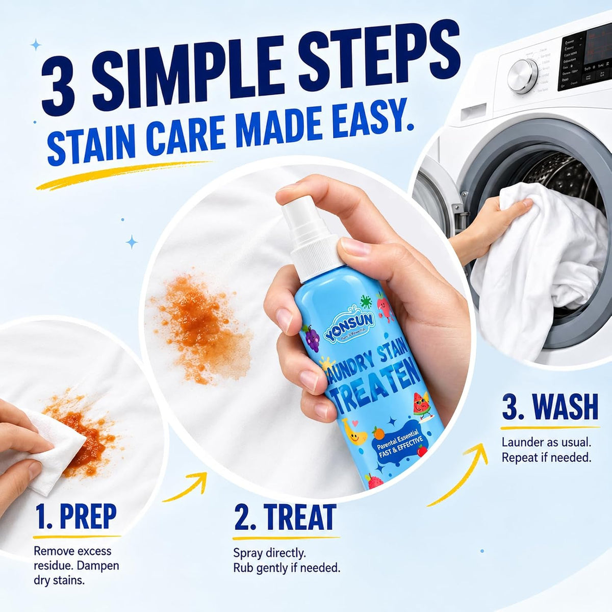Laundry Stain Remover Spray - 4 fl oz, Baby & Family Laundry Care