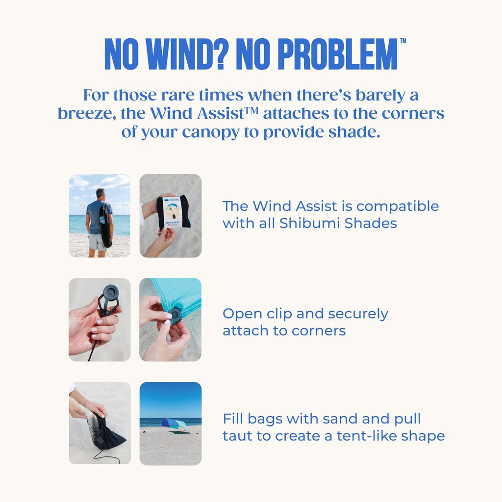 Quiet Canopy Version | Beach Tent | Sets Up in 3 Mins | 150 Sq. Ft. of Shade for up to 8 People | Includes Wind