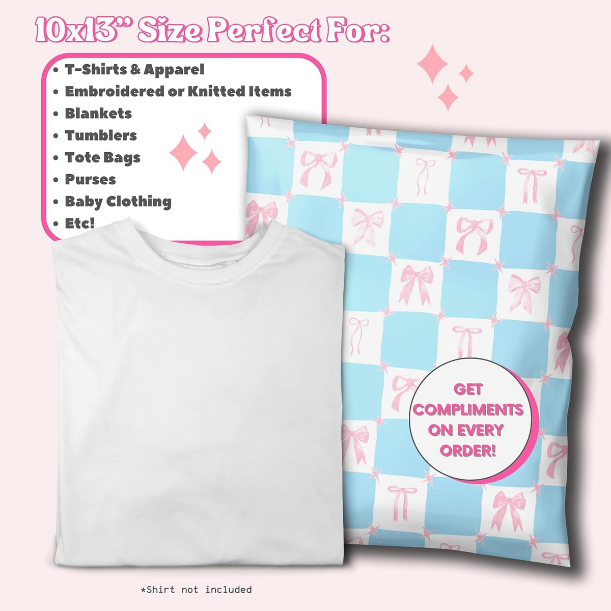 10x13 Poly Mailers Small Business Shipping Bags 100 Pack