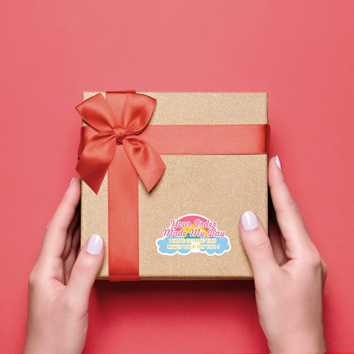Your Order Made My Day Stickers,Thank You Stickers for Packaging 500 PCS