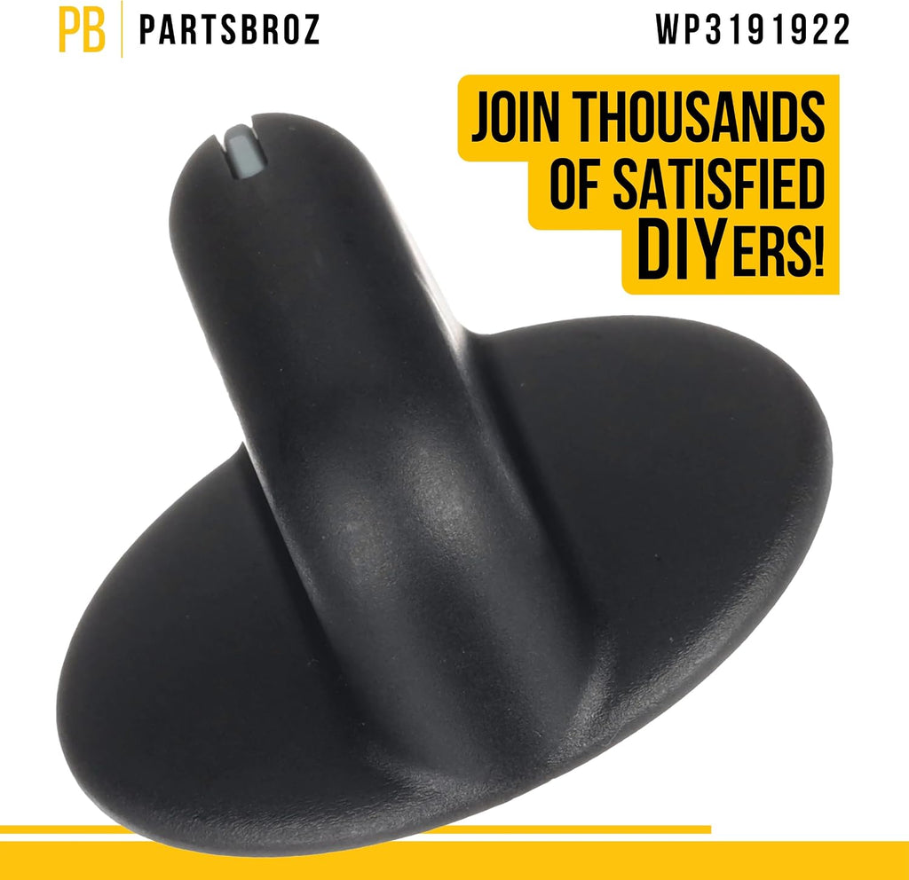 WP3191922 Cooktop Surface Burner Knob for Whirlpool KitchenAid AP6007808