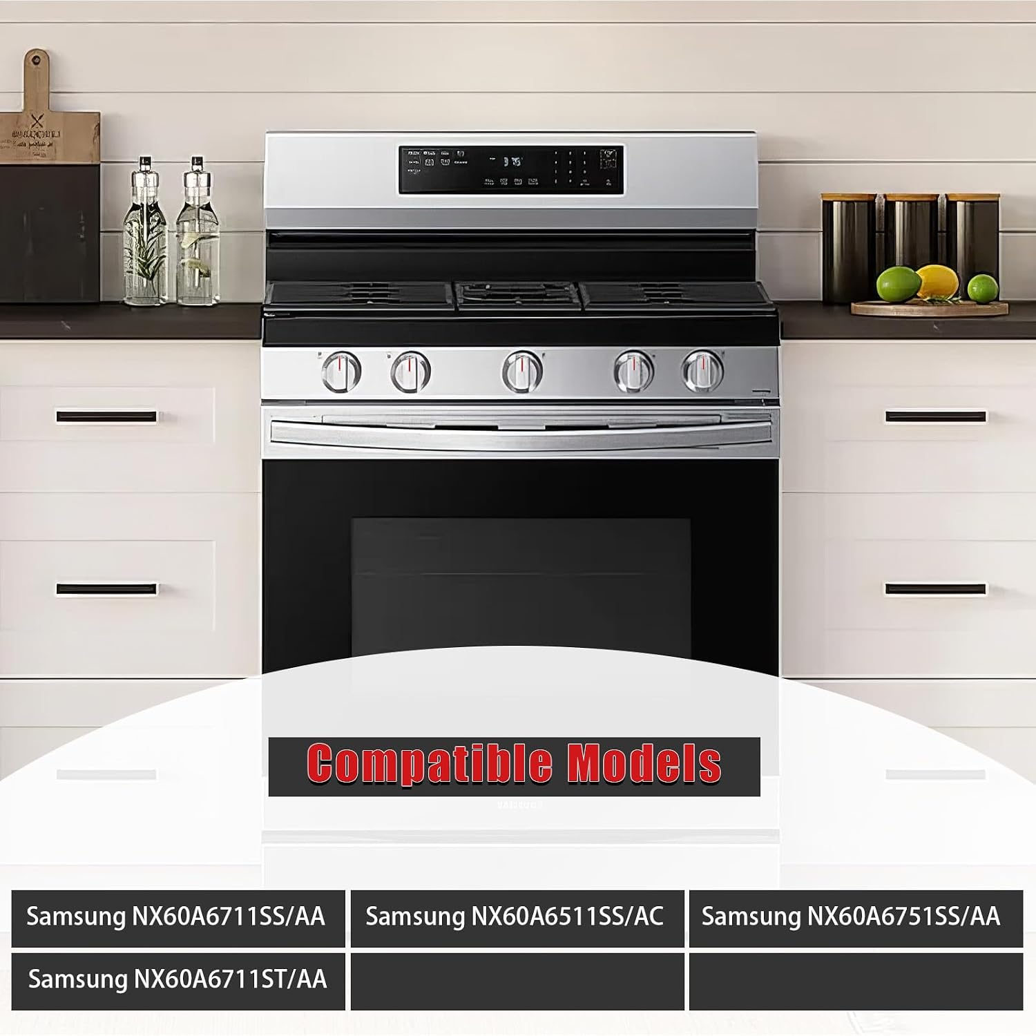 Original-Spec Stove Knobs Replacements DG94-04167X (5-Pack) | Compatible with Samsung Gas Stove Range Oven