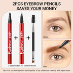 Vevivia 2 Pack Eyebrow Pen for Natural Eyebrows, Dark Brown