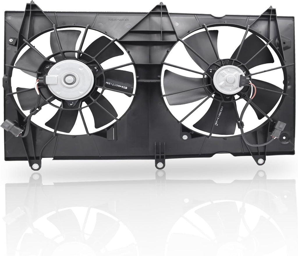 PartsFlow Radiator Cooling Fan Assembly Compatible with 2003 2004 2005 2006 2007 Honda Accord (DX Sedan&EX Coupe&EX Sedan&LX Coupe&LX Sedan) 2.4L 620-225