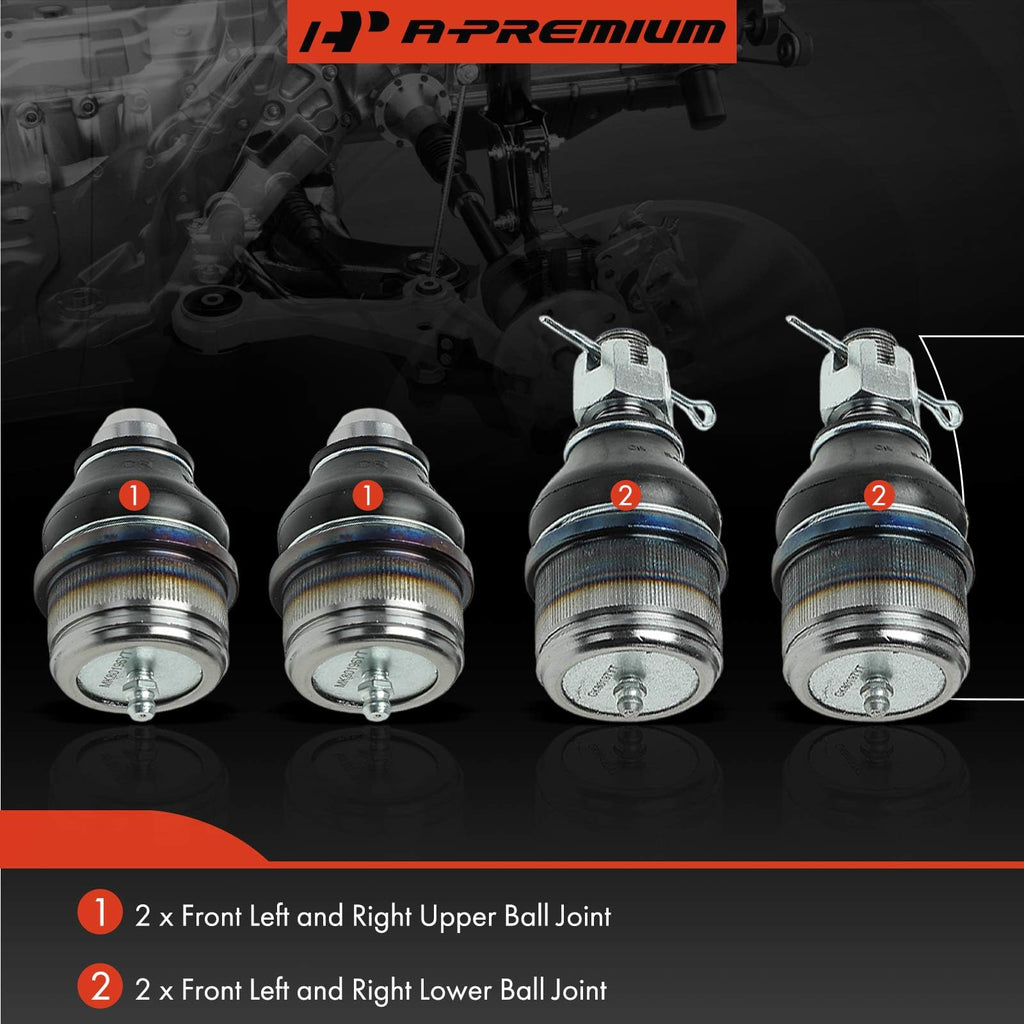 A-Premium Front Upper & Lower Ball Joint Kit, Compatible with Ford