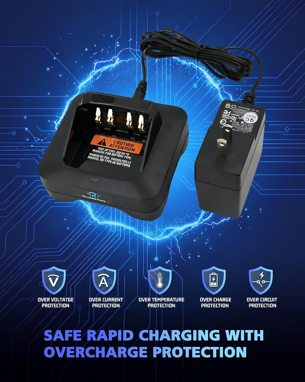 Replacement for PMPN4527 PMPN4576 Rapid Two Way Radio Charger Compatible with Motorola XPR3500e XPR7550e APX4000 R7 &
