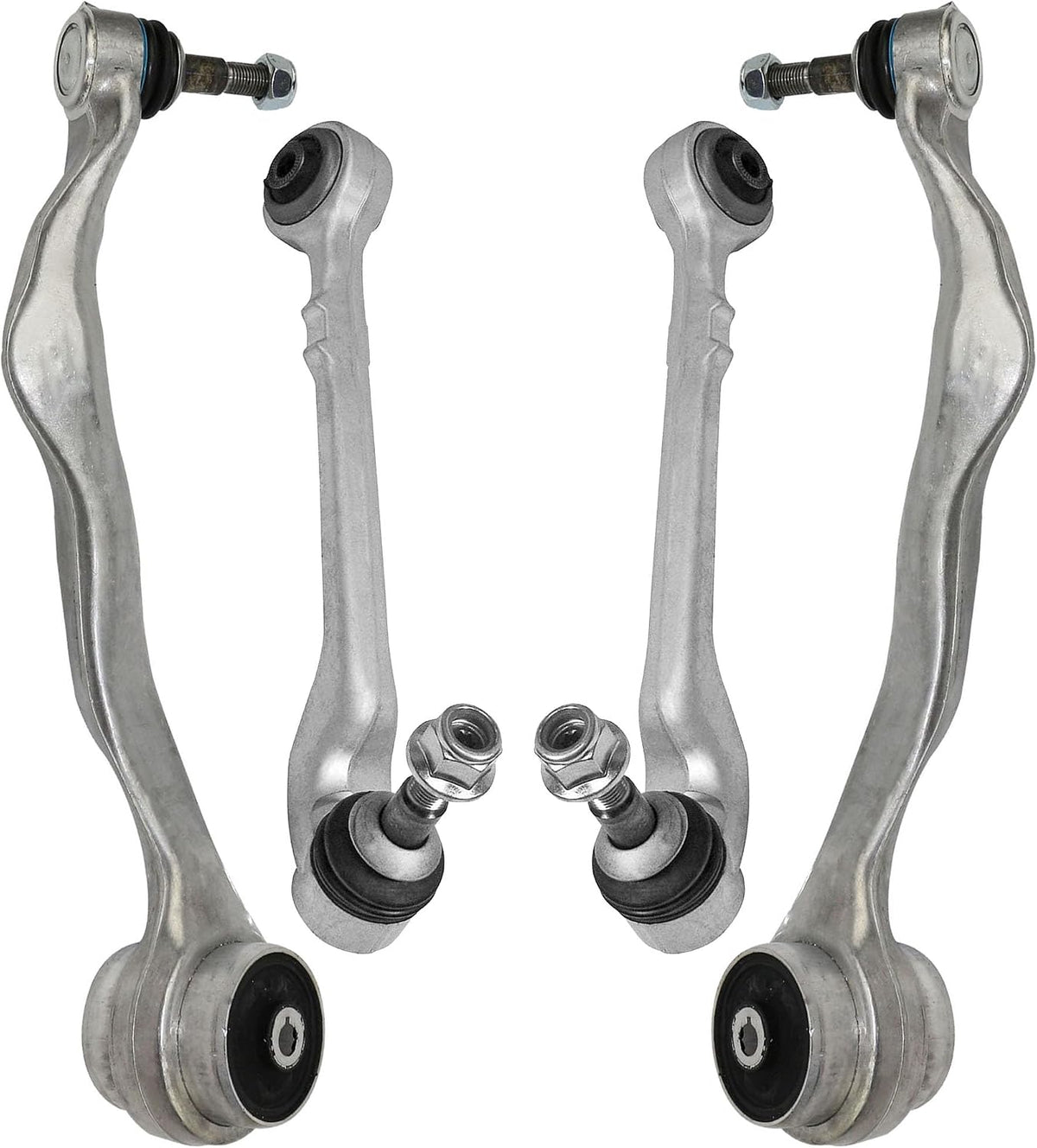 4-Piece Front Control Arm Kit for BMW 2/3/4 Series RWD Only, F22 F23 F30 F32 F33 F36; Replaces 31126852991, 31126852992, 31126855741, 31126855742