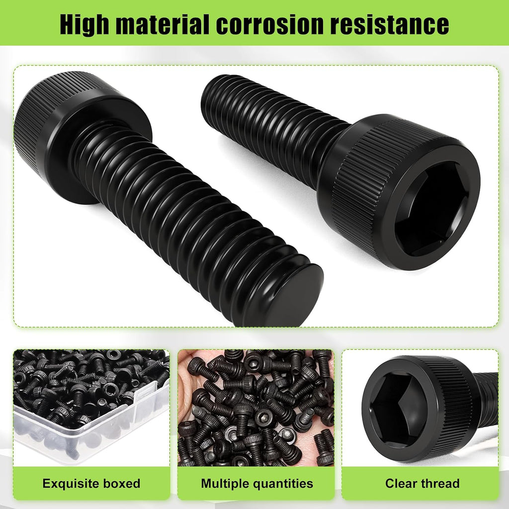 mxuteuk M3 x 8mm Screws,12.9 Grade Alloy Steel,Hex Socket Head Cap Screws Suitable for 3D Printer(150PCS)