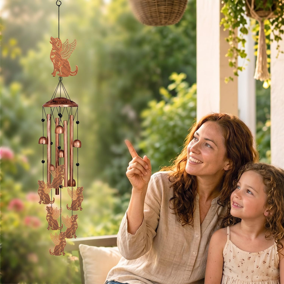 Pet Memorial Wind Chimes, Pet Bereavement Gift for Loss of Pet, Remembrance Sympathy Keepsake, 36" Wind Chime Outdoor