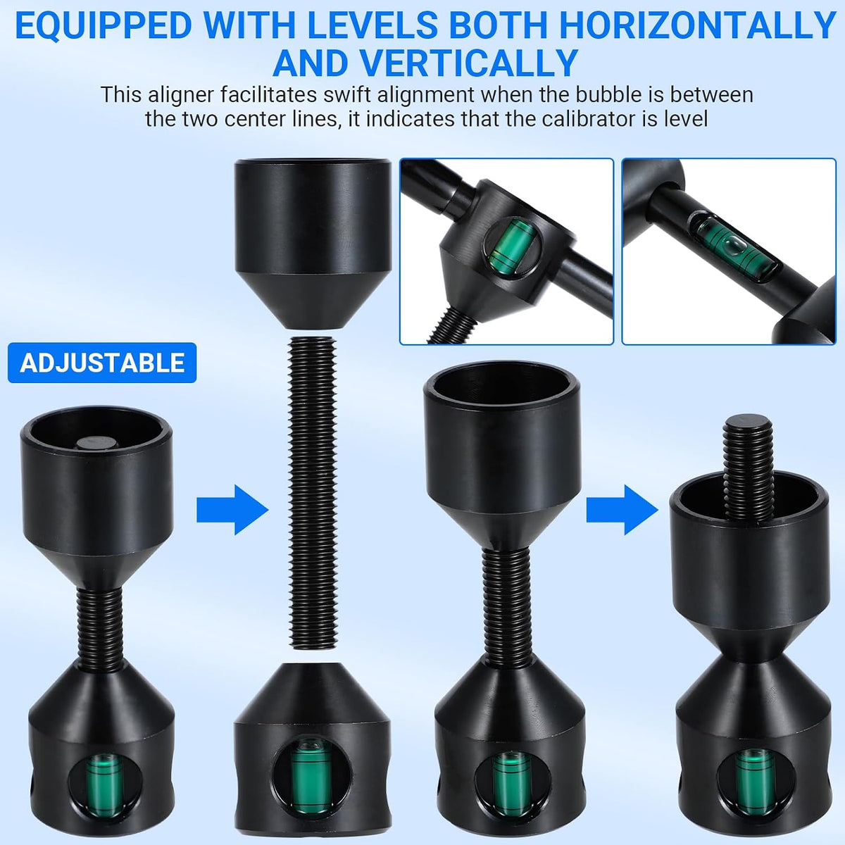 Flange Aligner Will Fit Flanges with Holes From 1/2” to 1-7/16” Diameter Threaded Pipe Flange Leveler