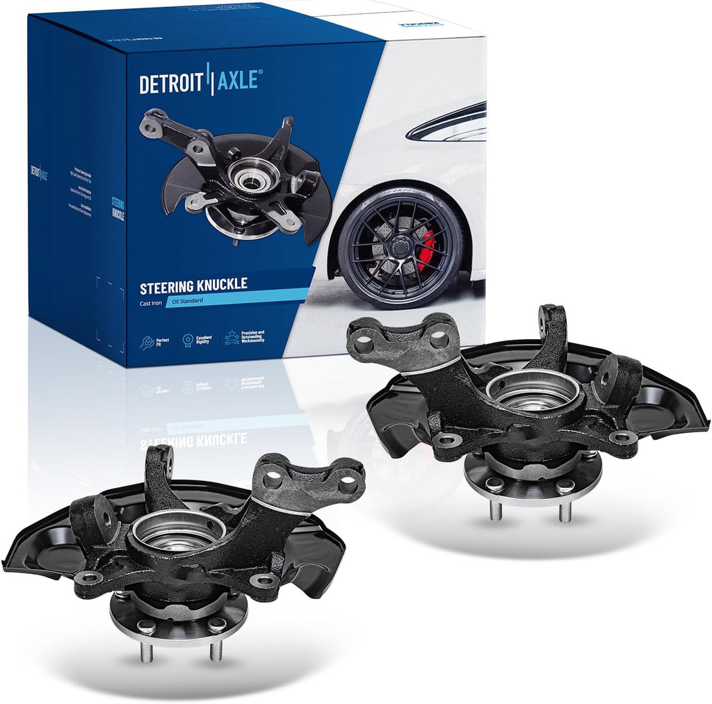 Detroit Axle - FWD Front Knuckle Hub Assemblies for 04-10 Toyota Sienna
