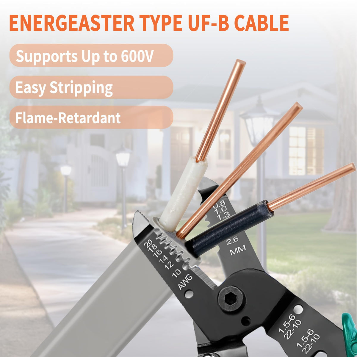 Energeaster 14/2 UF-B 50FT Solid Underground Feeder Direct Burial Cable