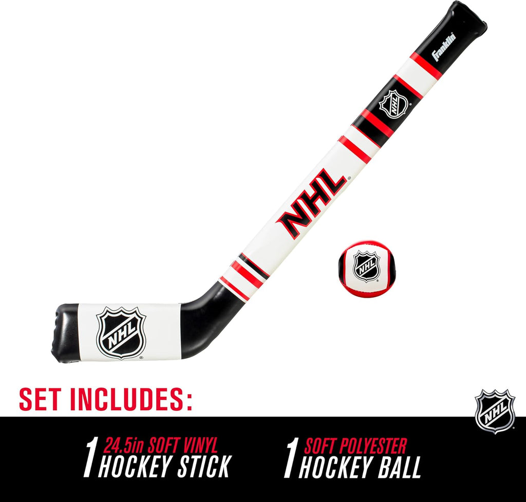 Franklin Sports NHL Kids Hockey Stick & Ball Set, Soft Sport Technology, 24.5 in, for Ages 3+ | Builds Hand-Eye