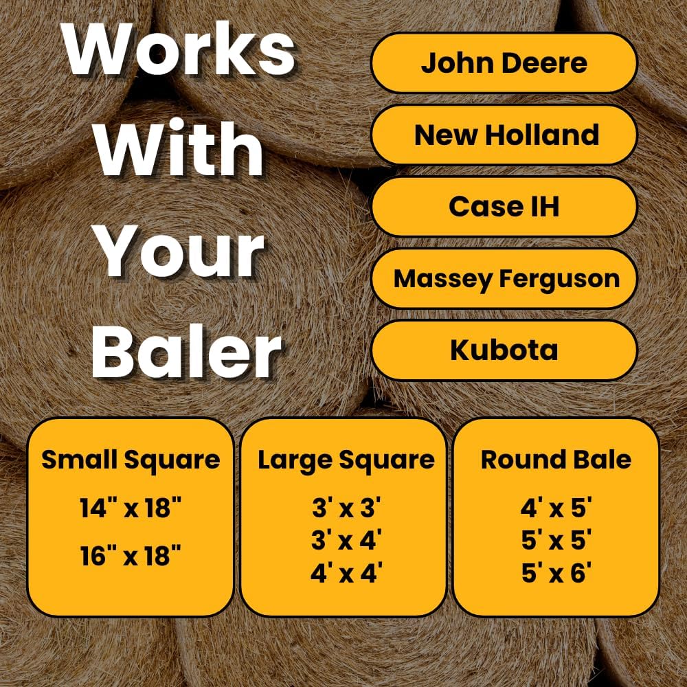 Baling Twine 170x9600' UV Square Baler, 2-Pack - Blue, 2 Roll