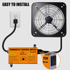 Attic Fan Thermostat Control, Plug & Play Socket Design, 2Pack