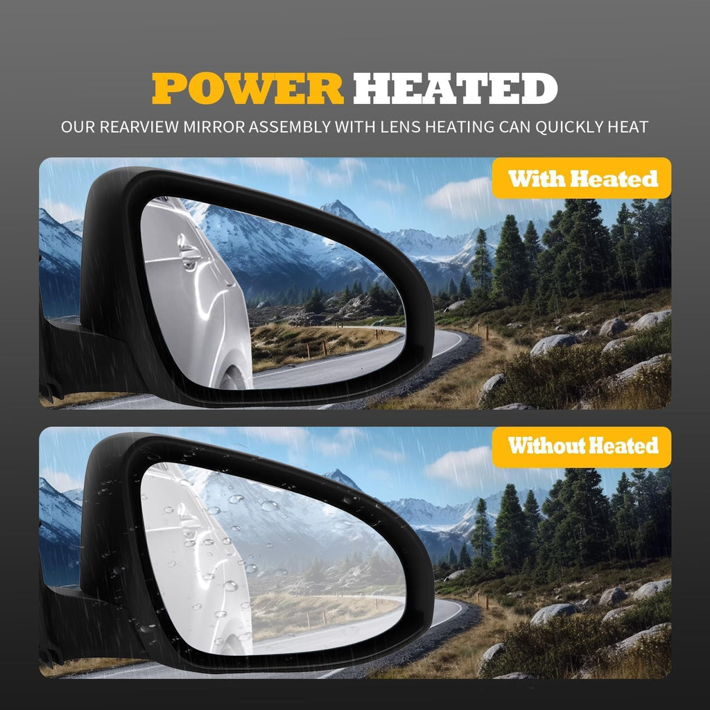 Jecoupoon Right Side Mirror Assembly Compatible with Corolla 2014-2019