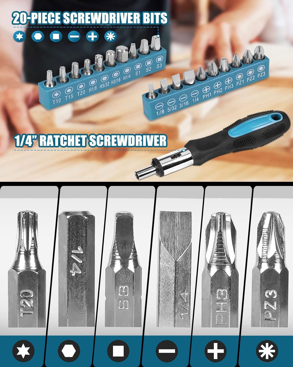 Tool Kit for Home, 144 Piece Hand Tool Set with Storage Box, General Basic Repair Tool Set with Hammer, Pliers