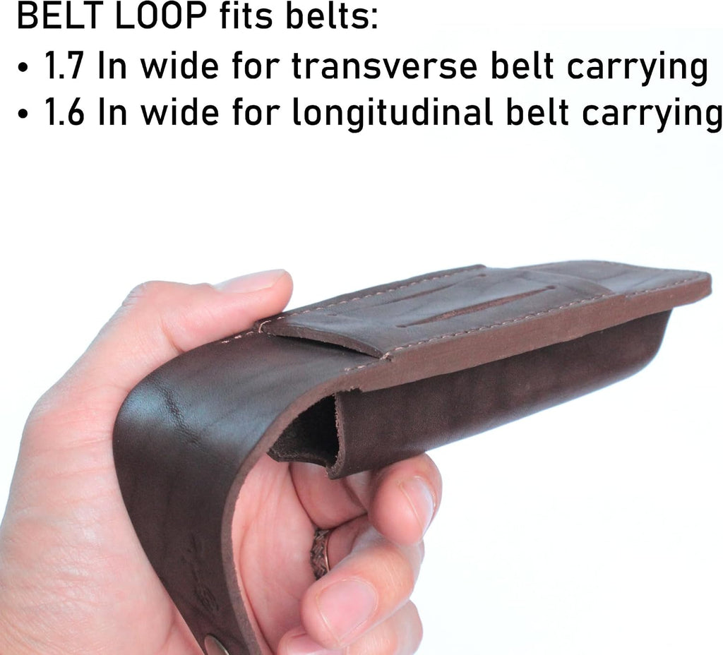 Leather Knife Sheath For Folding Knife Holster For Pocket Knife With Belt Loop, Huntsman Knife Pouch Multitools
