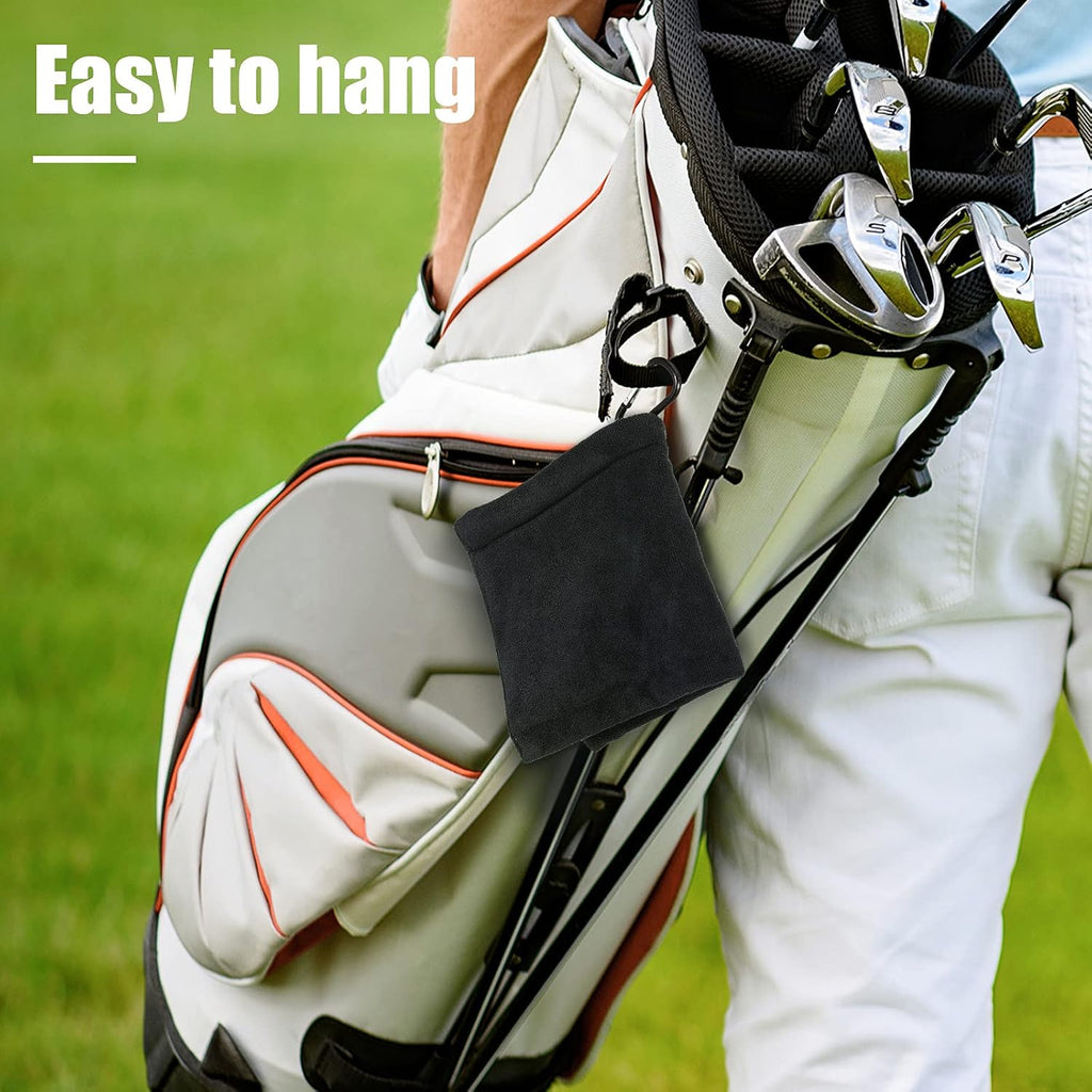 3 Pcs Golf Ball Towel with D Clip 5.5 x 5.5 Inch Wet and Dry Small Pocket Golf Towel Portable Ball Cleaner
