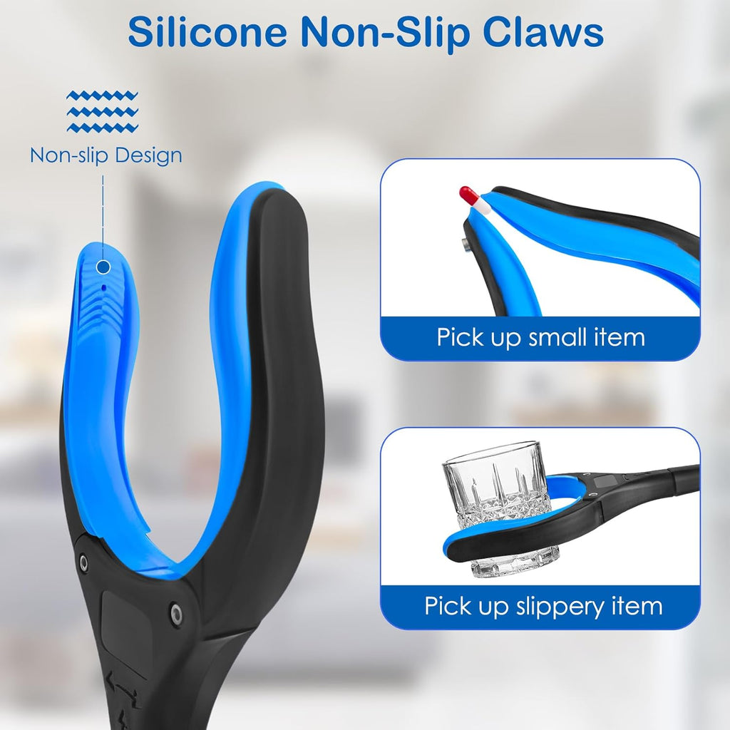 32" Grabber Reacher Tool, 1-Pack Foldable Reacher Grabber Pickup Tool with 360° Anti-Slip Rotating Jaw & Magnet