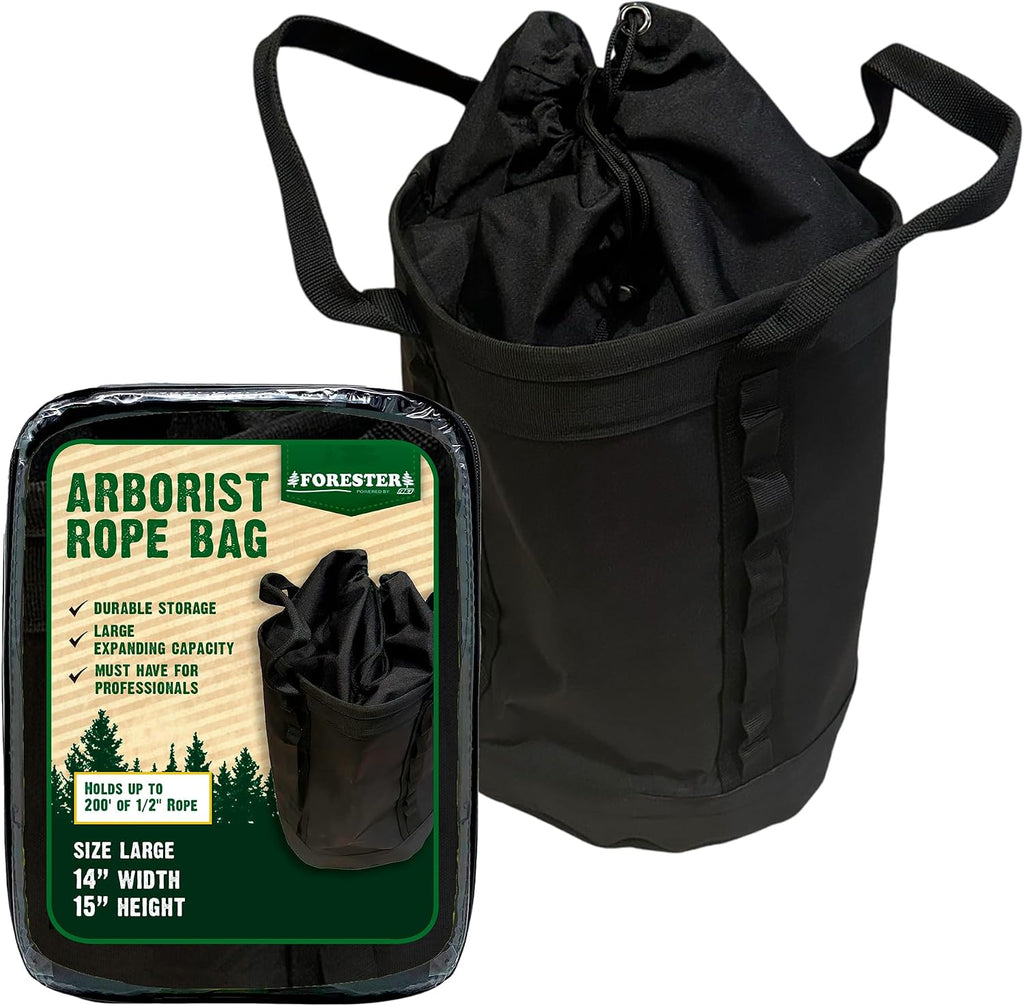 Large Arborist Rope Bag - Bucket Style Storage Bag | Arborist Equipment | Tree Climbing Gear | Heavy Duty Nylon Gear
