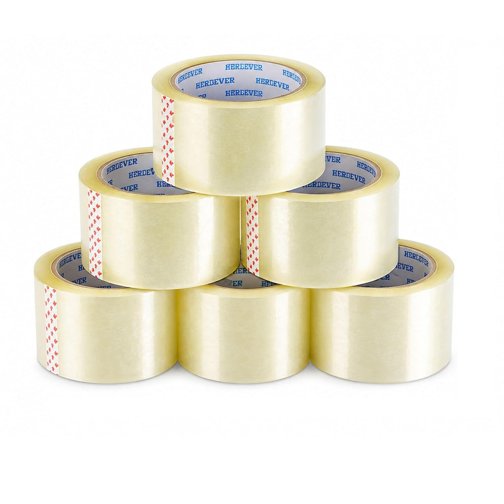 Clear Packing Tape Heavy Duty 2 Inch x 60 Yards per Roll, Strong Shipping & Moving Box Tape, Crystal Clear Carton
