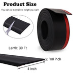 RV Slide Out Seal 4 Inch x 30 Ft, Adhesive Rubber Wiper Weather Stripping