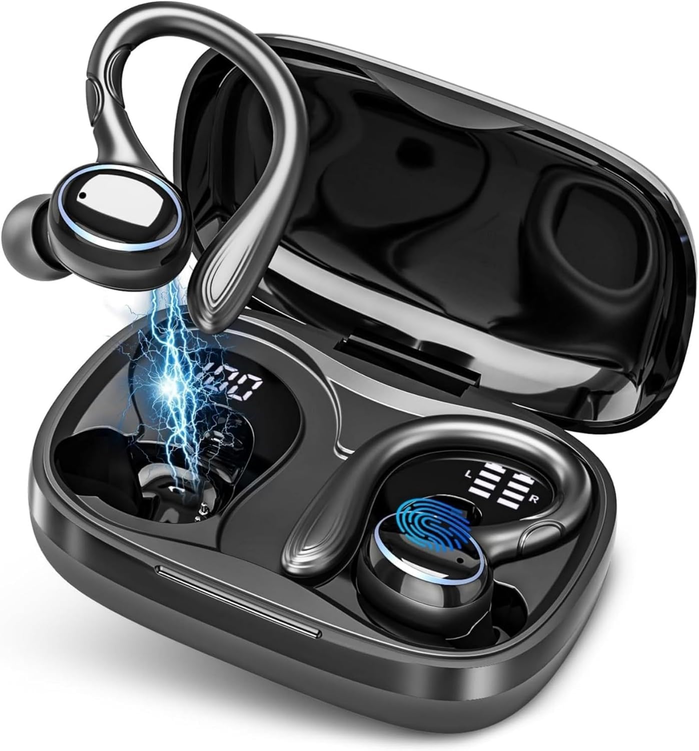 Wireless Earbuds Bluetooth 5.3 Headphones Stereo Ear Buds, ENC Noise Cancelling Mic,IPX7 Waterproof Earphones with