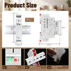GAEYAELE Memory Relay Latching Relay Impulse Relay Electronic 1SPDT 16A Din Rail(GRM8-01,AC/DC12V~240V)