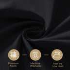 120 Inch Black Round Tablecloths for 48"-96" Table, 8 Pack